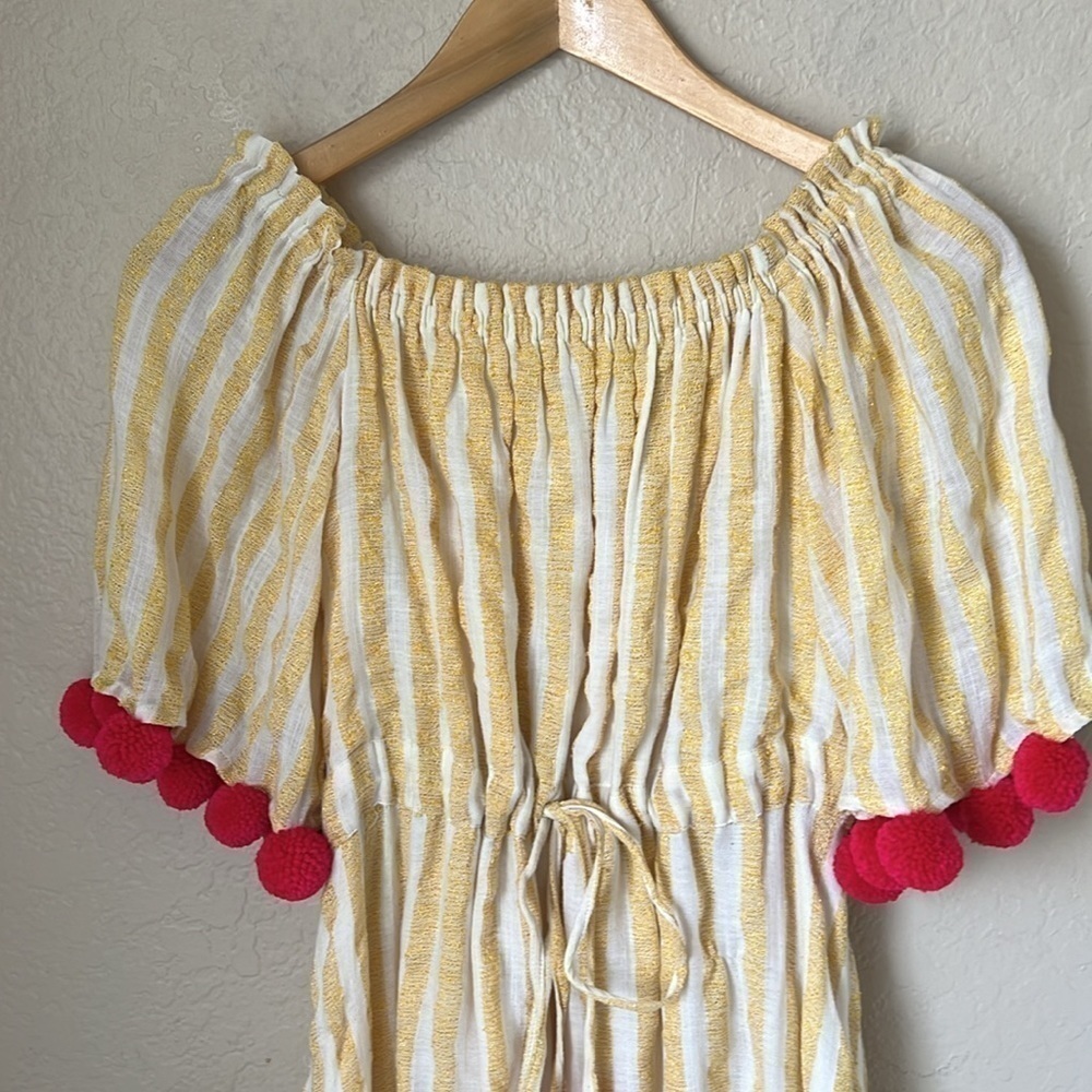 Sundress Alena striped Pom Pom high lo dress - Picture 3 of 14